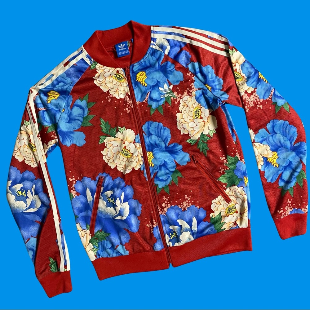 ADIDAS ORIGINALS x FARM RIO “Chita Floral Red SST Track” Jacket
